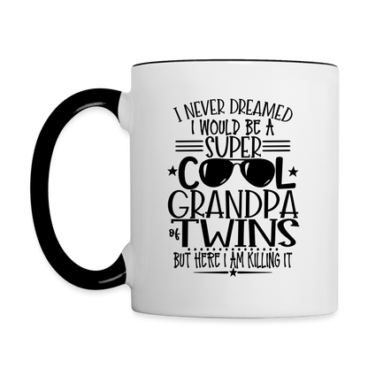 Super Cool Grandpa Of Twins Coffee Mug - white/black