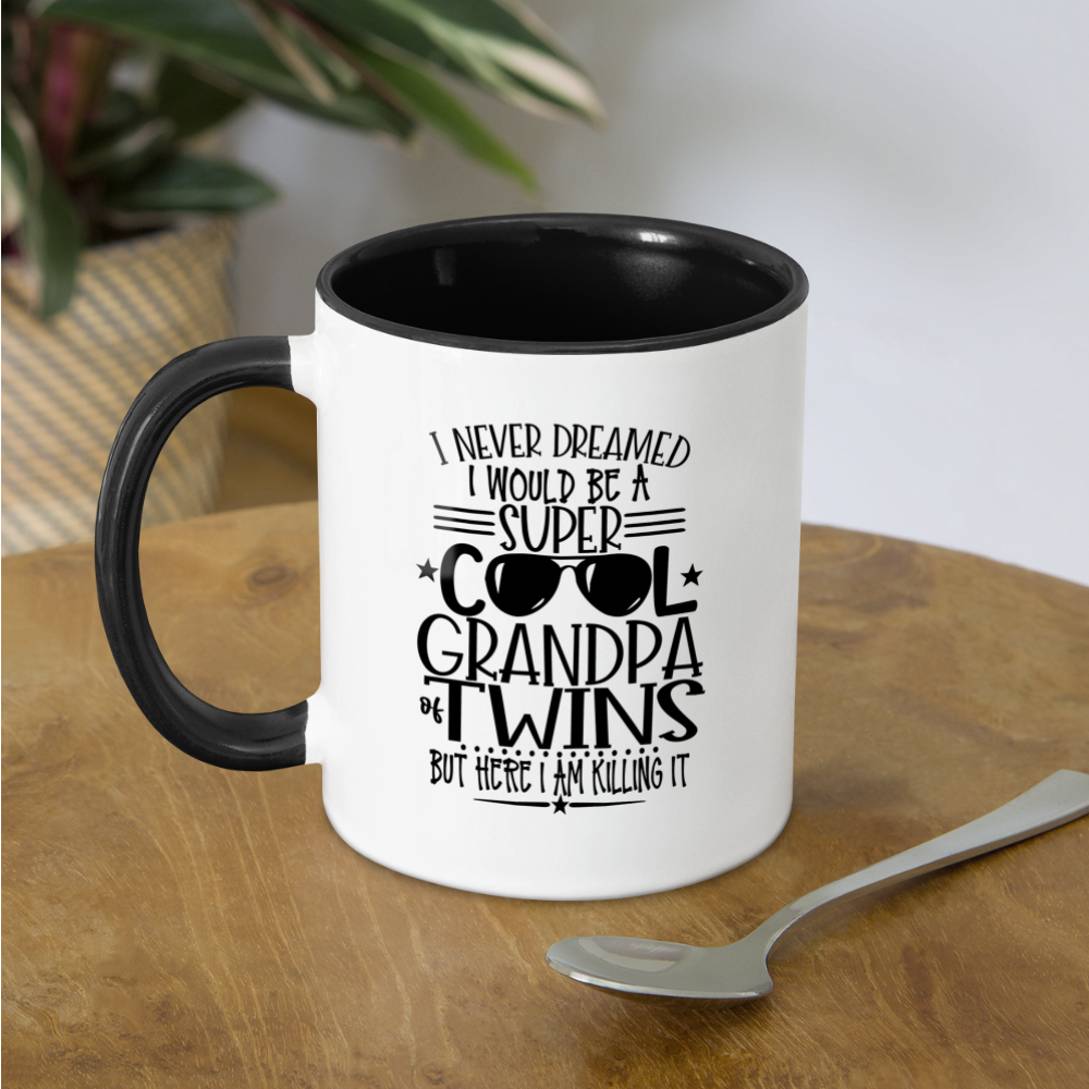 Super Cool Grandpa Of Twins Coffee Mug - white/black