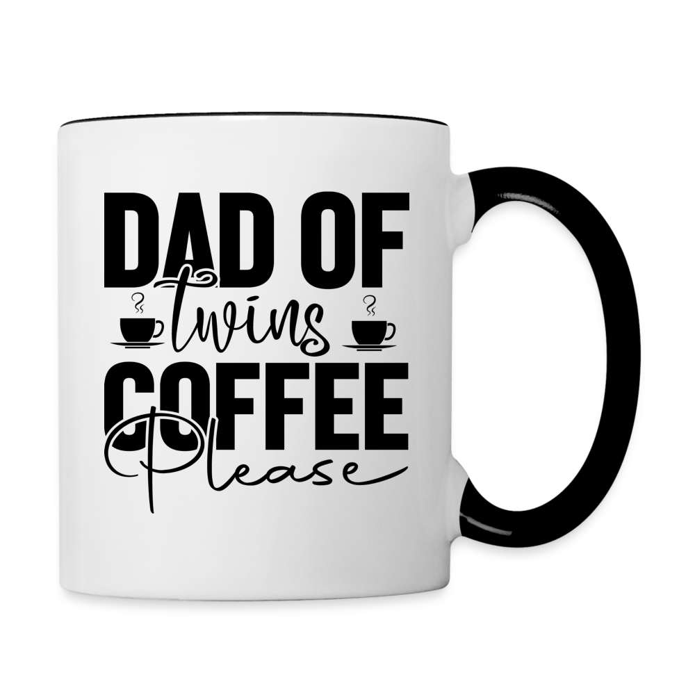 Dad of Twins Coffee Mug - white/black