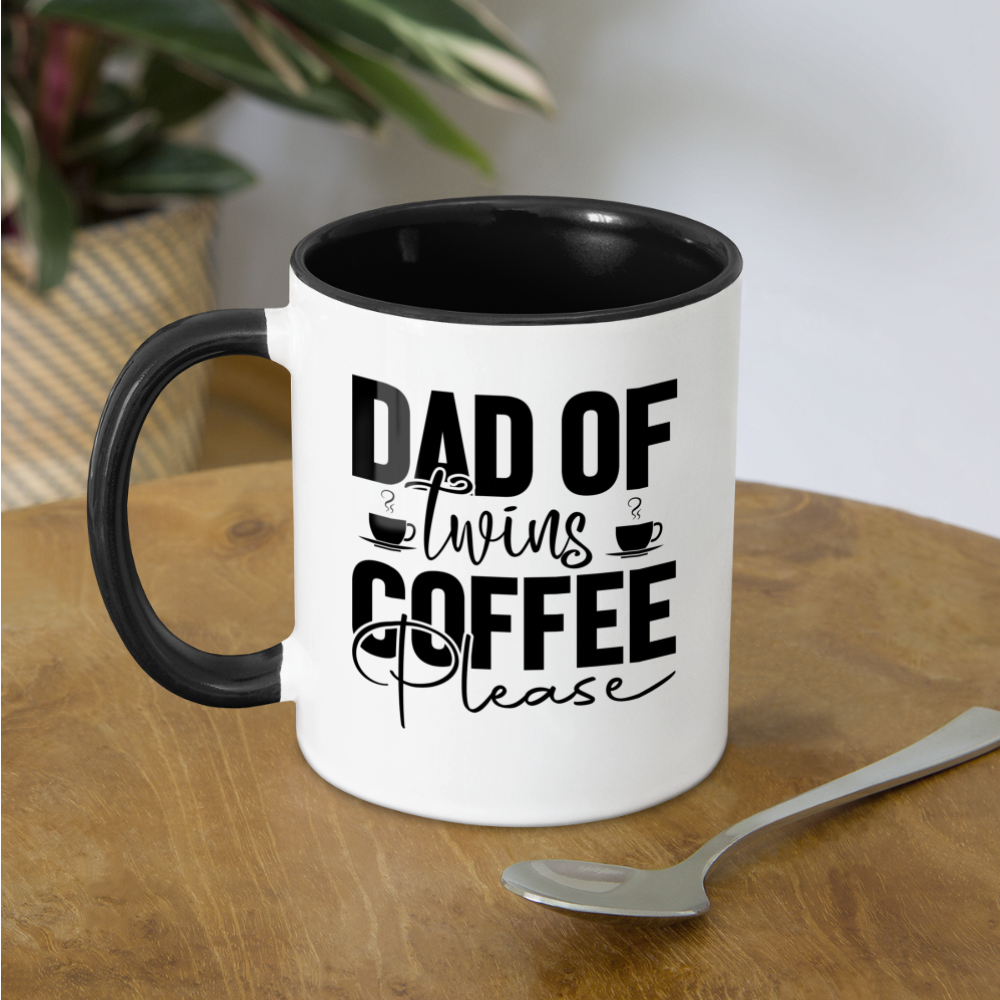 Dad of Twins Coffee Mug - white/black