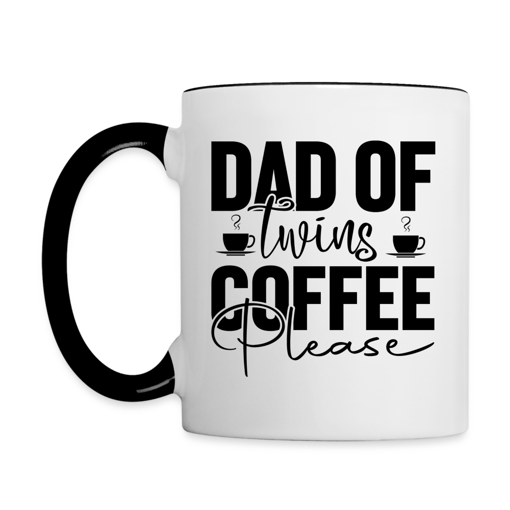Dad of Twins Coffee Mug - white/black