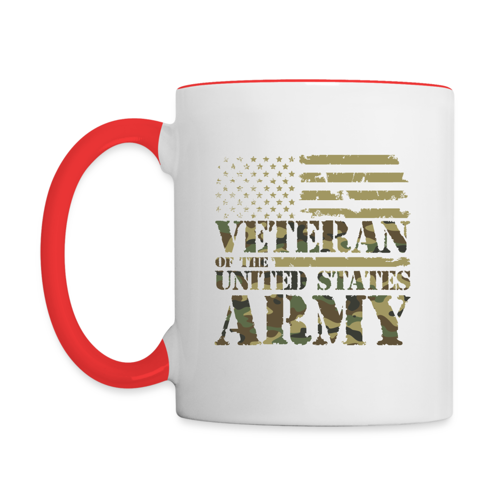 Veteran of the United States Army Coffee Mug - white/red