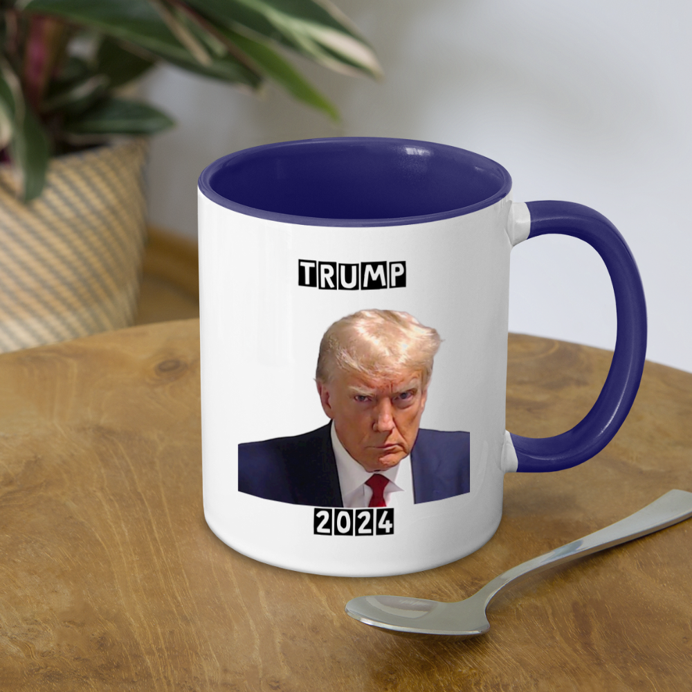 Trump 2024 Coffee Mug - white/cobalt blue