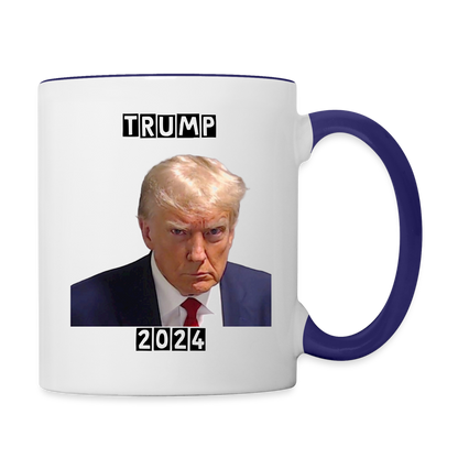 Trump 2024 Coffee Mug - white/cobalt blue