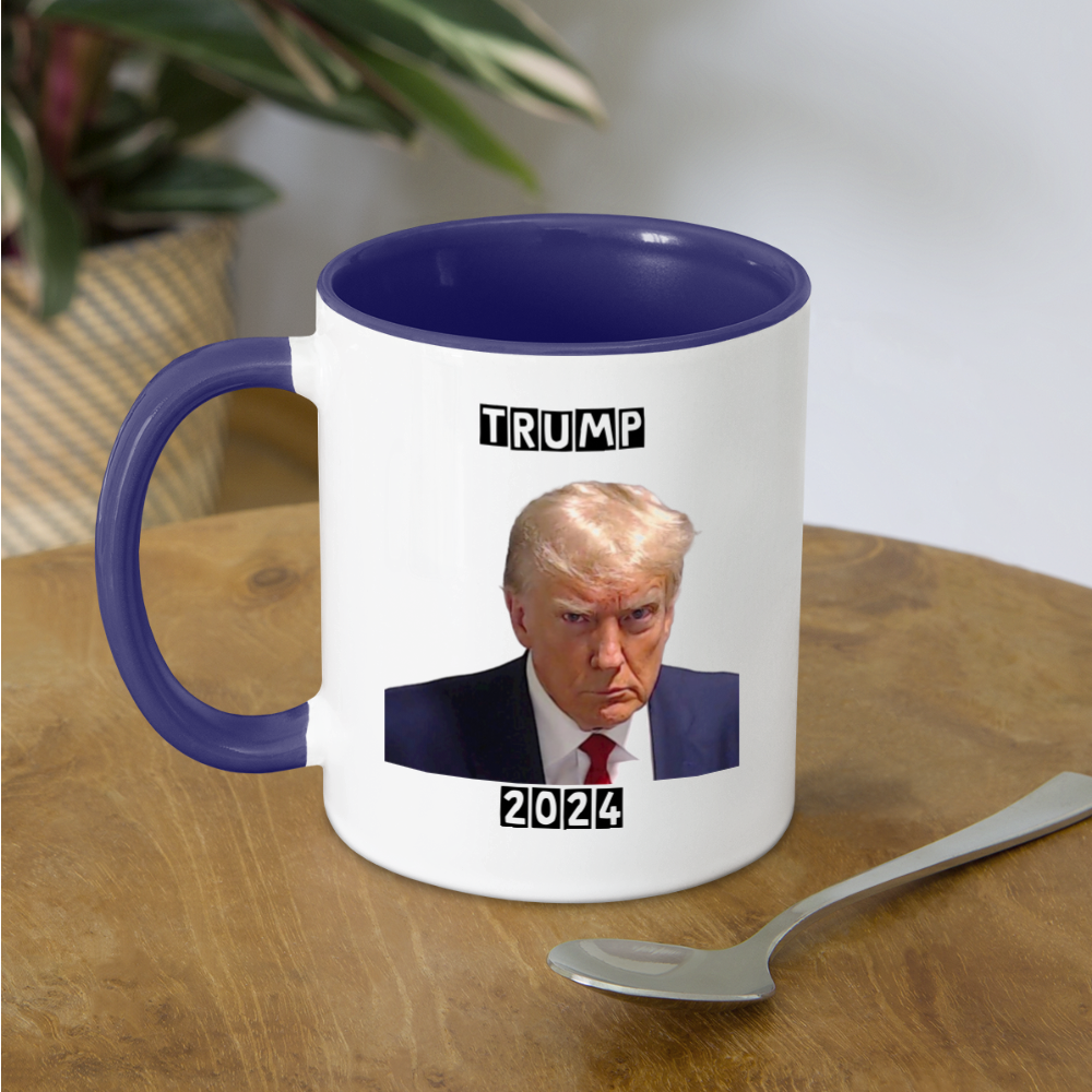 Trump 2024 Coffee Mug - white/cobalt blue