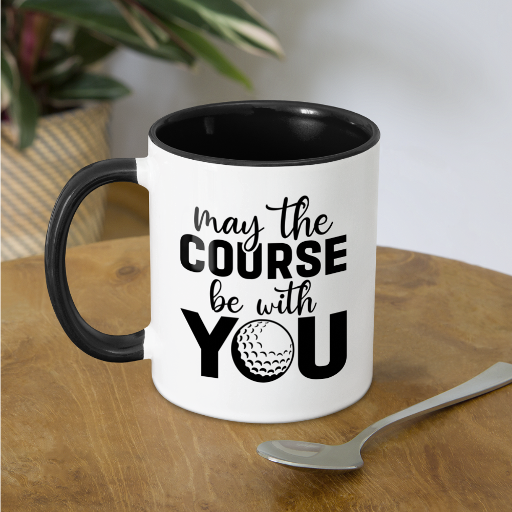 May The Course Be With You Coffee Mug - white/black