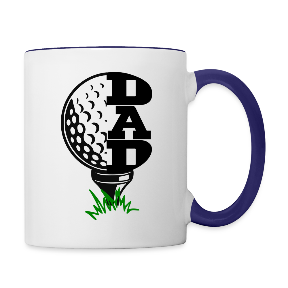 Golf Dad Coffee Mug - white/cobalt blue