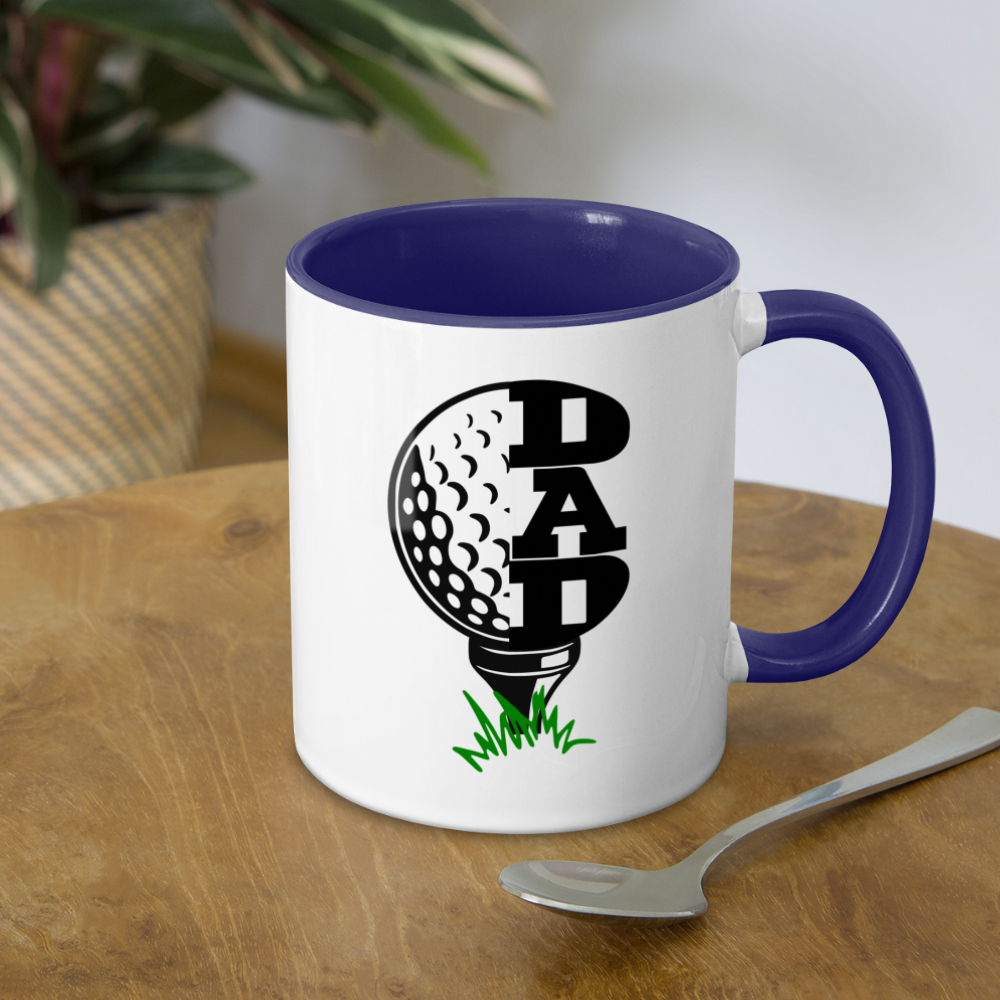 Golf Dad Coffee Mug - white/cobalt blue