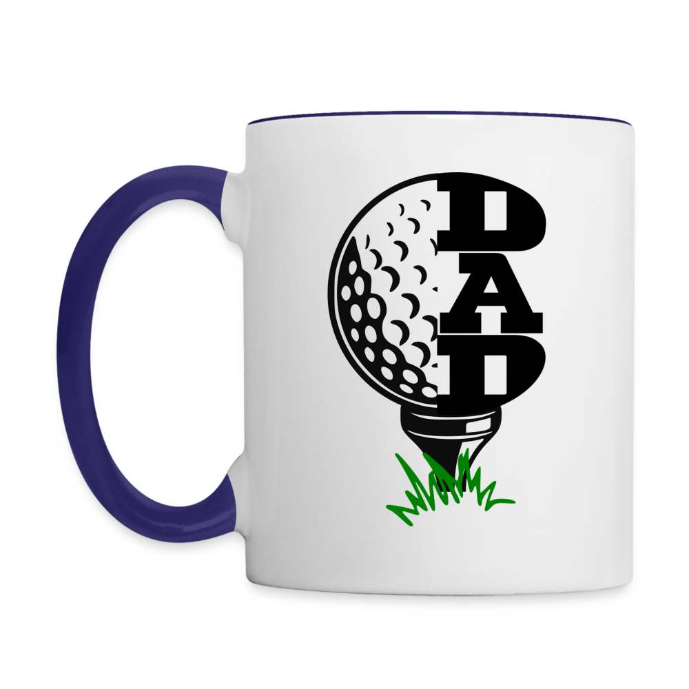Golf Dad Coffee Mug - white/cobalt blue