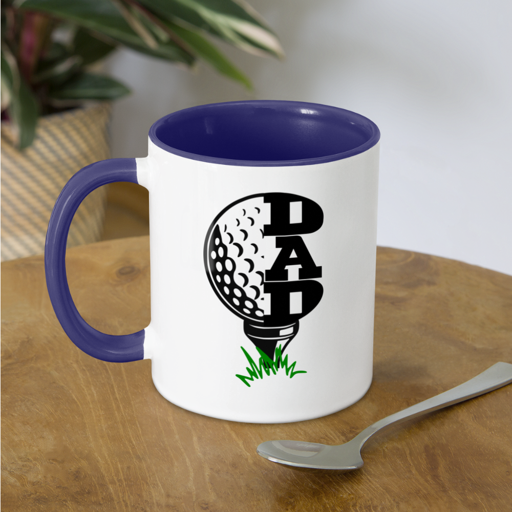 Golf Dad Coffee Mug - white/cobalt blue