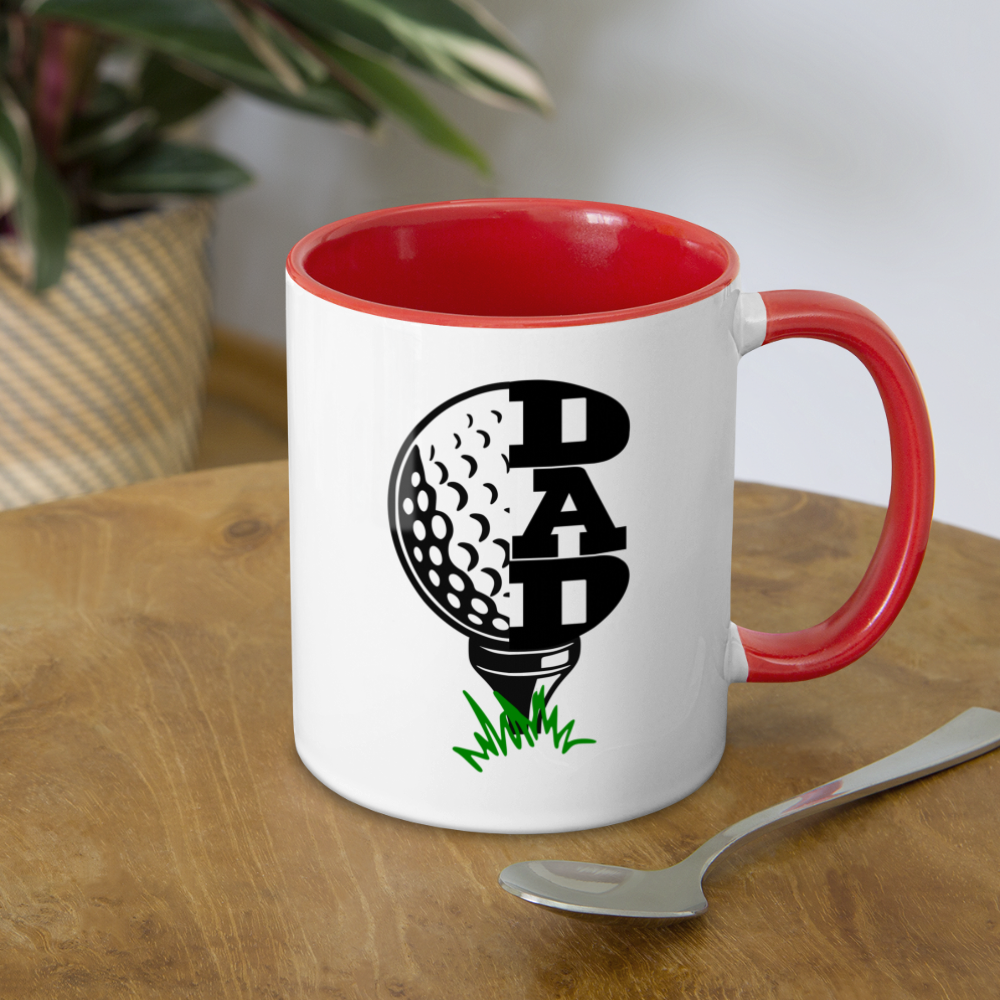 Golf Dad Coffee Mug - white/red