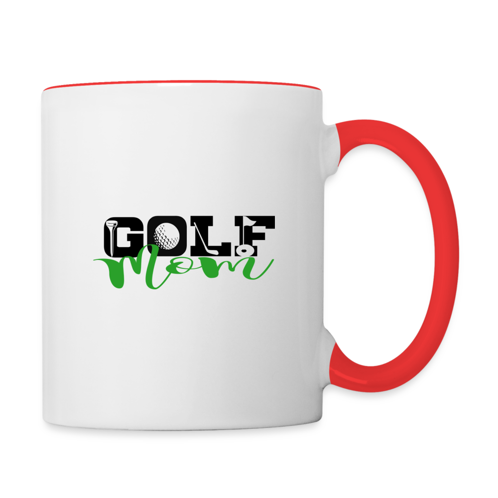 Golf Mom Coffee Mug - white/red