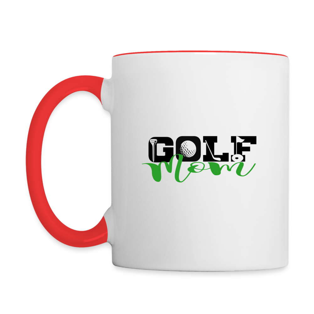 Golf Mom Coffee Mug - white/red