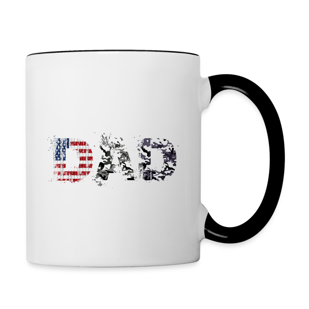 Dad Coffee Mug (Military Design) - white/black