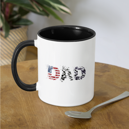 Dad Coffee Mug (Military Design) - white/black