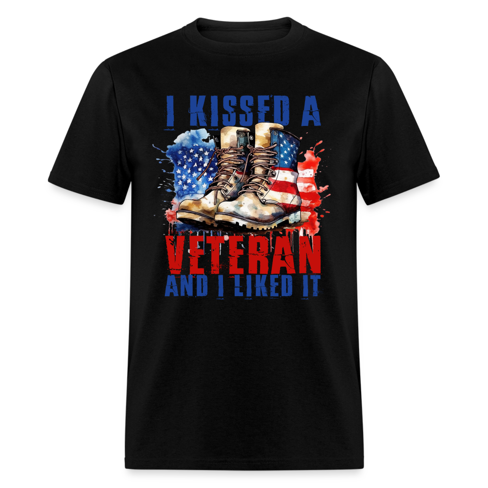 I Kissed A Veteran And I Liked It T-Shirt - black