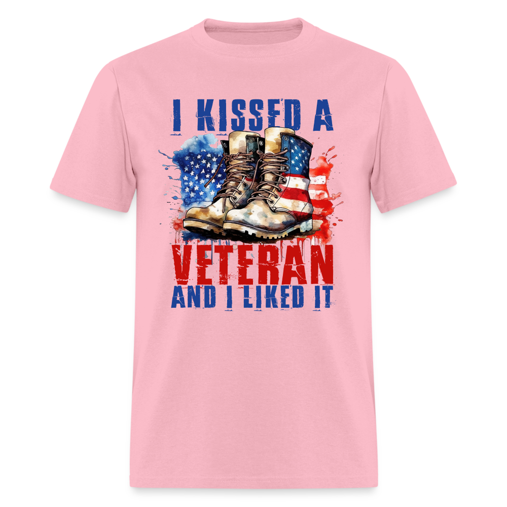 I Kissed A Veteran And I Liked It T-Shirt - pink