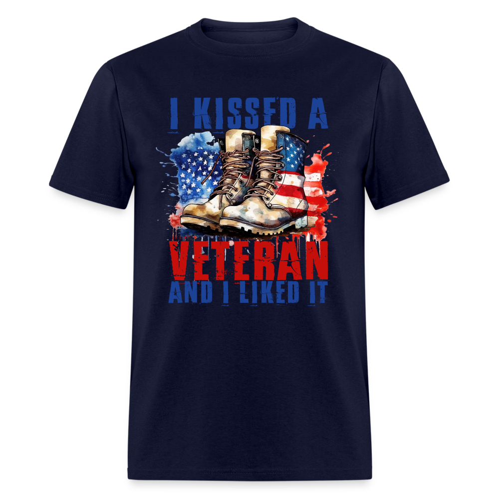 I Kissed A Veteran And I Liked It T-Shirt - navy