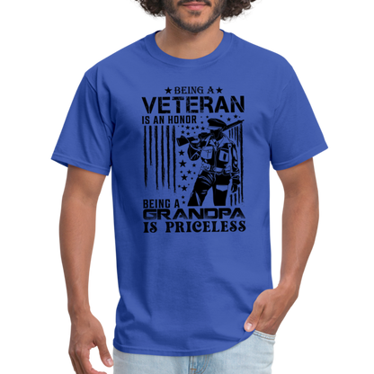 Veteran Grandpa T-Shirt - royal blue