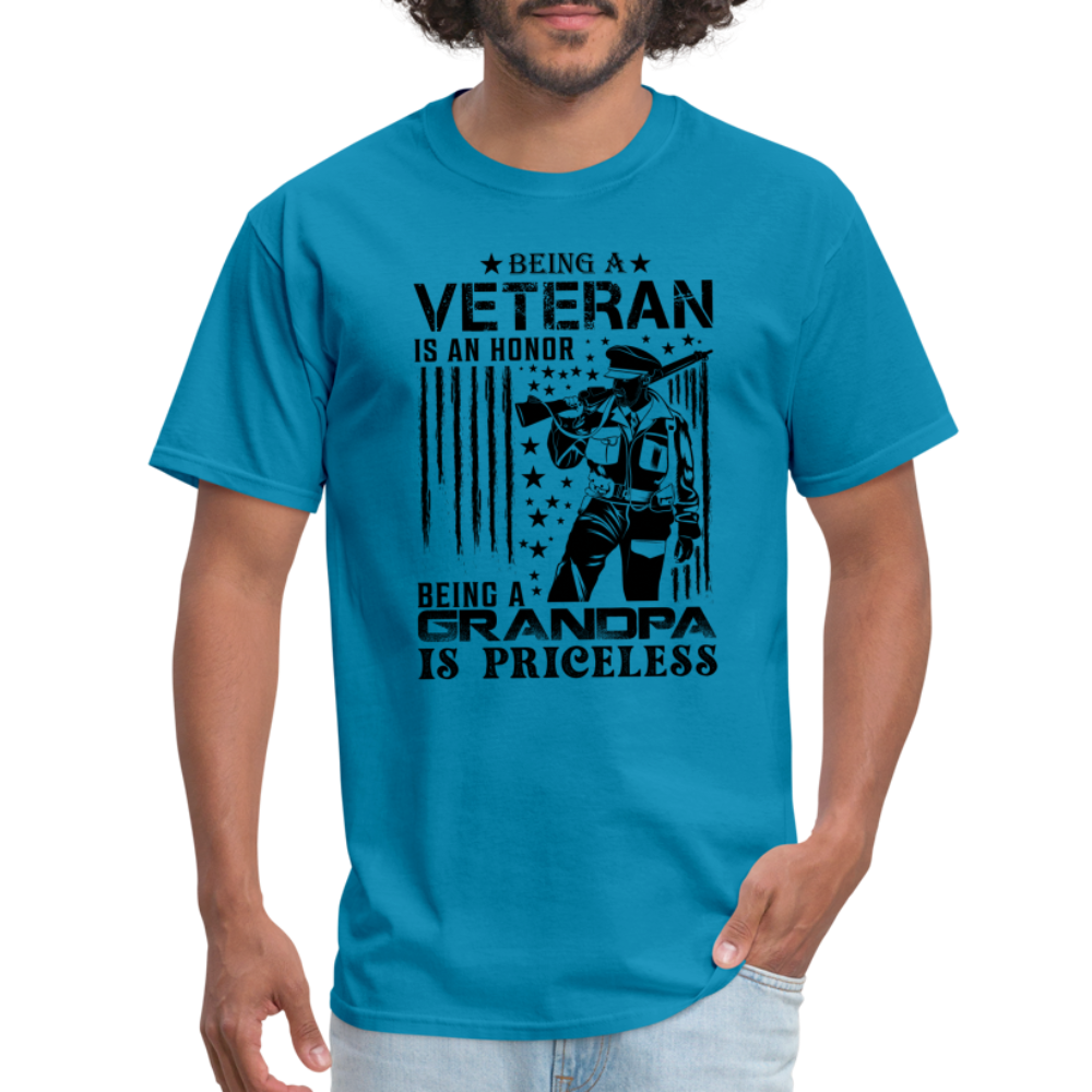 Veteran Grandpa T-Shirt - turquoise