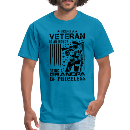 Veteran Grandpa T-Shirt - turquoise