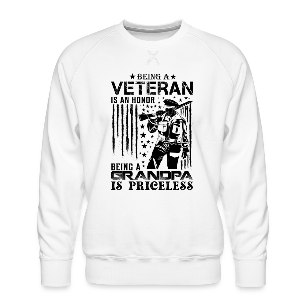 Veteran Grandpa Men’s Premium Sweatshirt - white