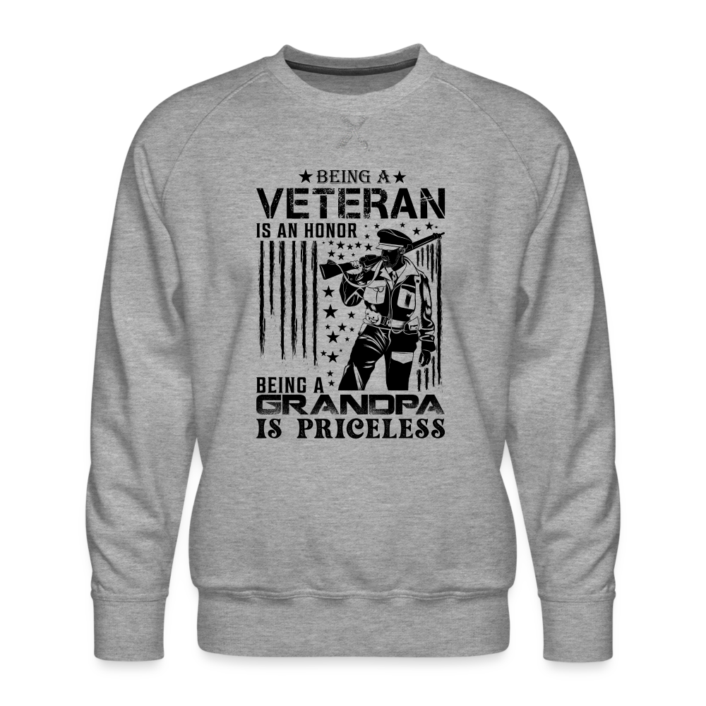 Veteran Grandpa Men’s Premium Sweatshirt - heather grey