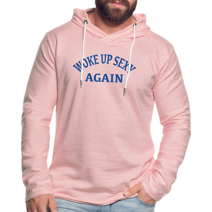 Woke Up Sexy Again Lightweight Terry Hoodie - cream heather pink