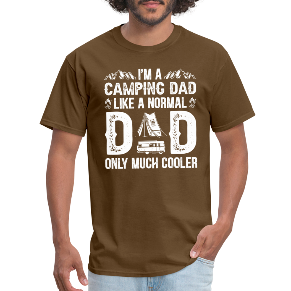 Camping Dad T-Shirt - brown