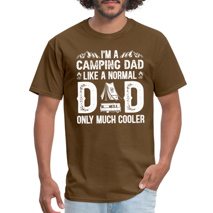 Camping Dad T-Shirt - brown