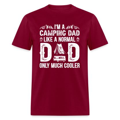 Camping Dad T-Shirt - burgundy