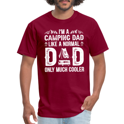 Camping Dad T-Shirt - burgundy