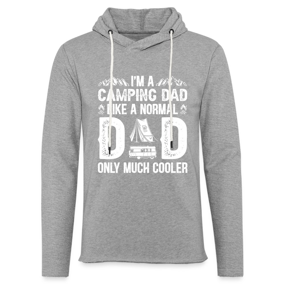Camping Dad Lightweight Terry Hoodie - heather gray