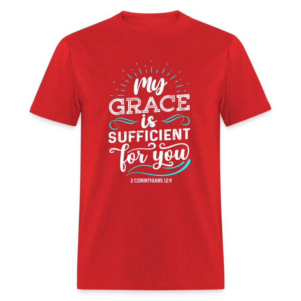 My Grace Is Sufficient For You T-Shirt (2 Corinthians 12:9) - red