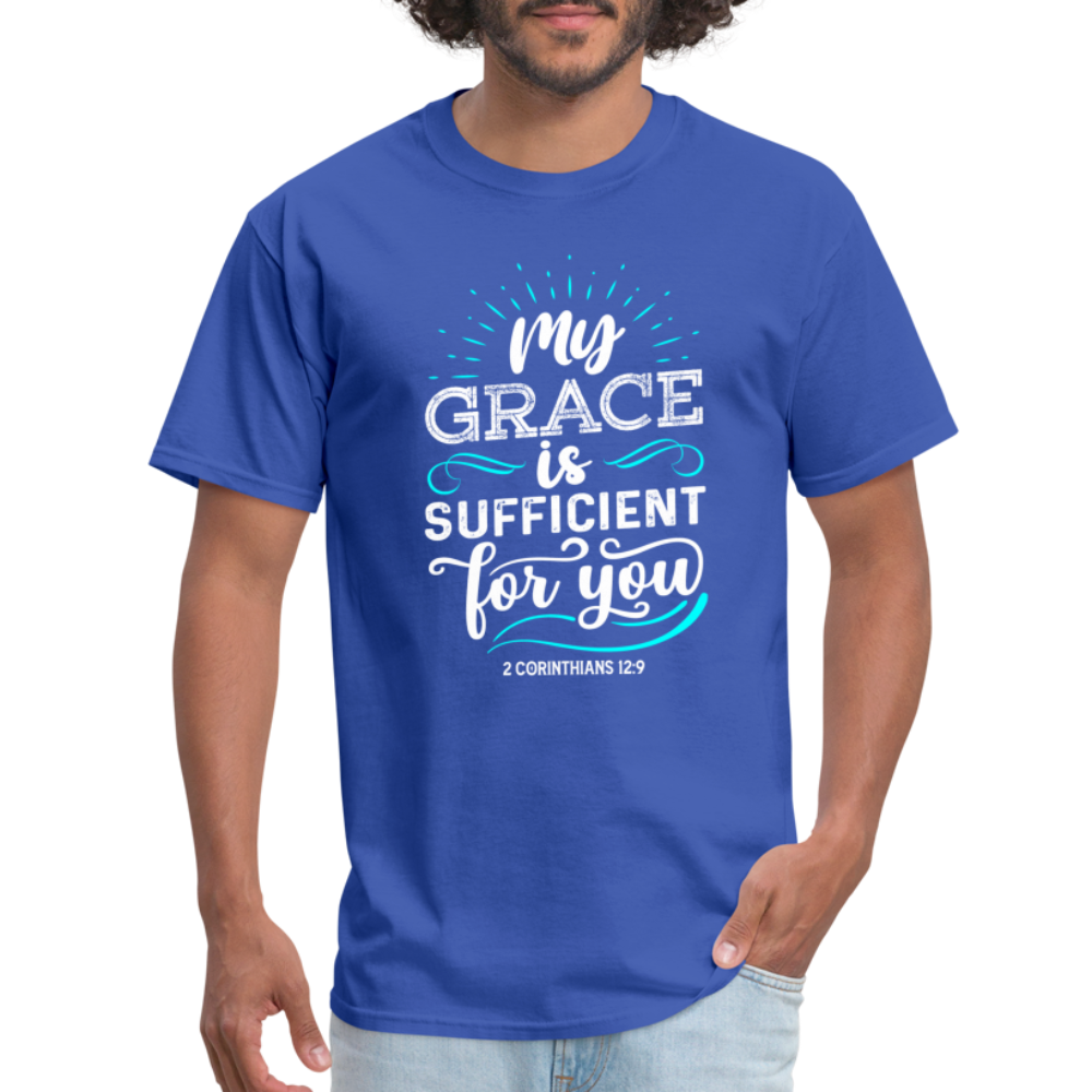 My Grace Is Sufficient For You T-Shirt (2 Corinthians 12:9) - royal blue