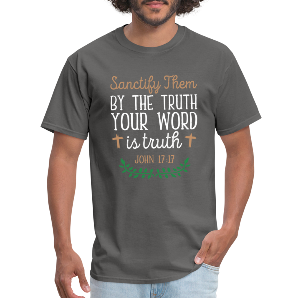 Sanctify Them By The Truth T-Shirt (John 17:17) - charcoal