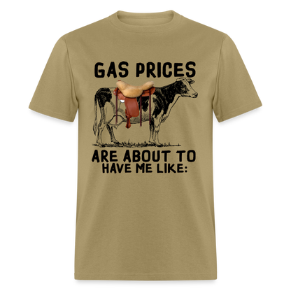 Gar Prices T-Shirt (Cow with Saddle) - khaki