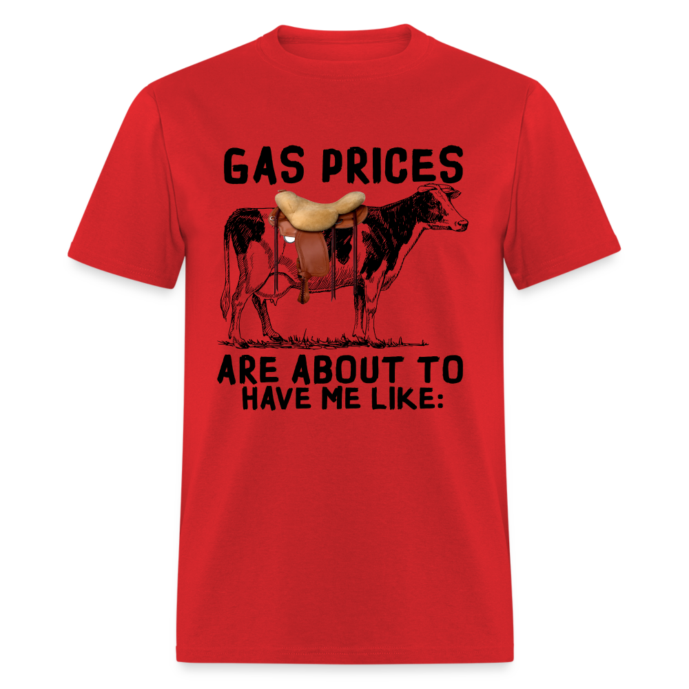 Gar Prices T-Shirt (Cow with Saddle) - red