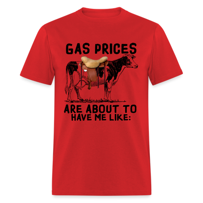Gar Prices T-Shirt (Cow with Saddle) - red