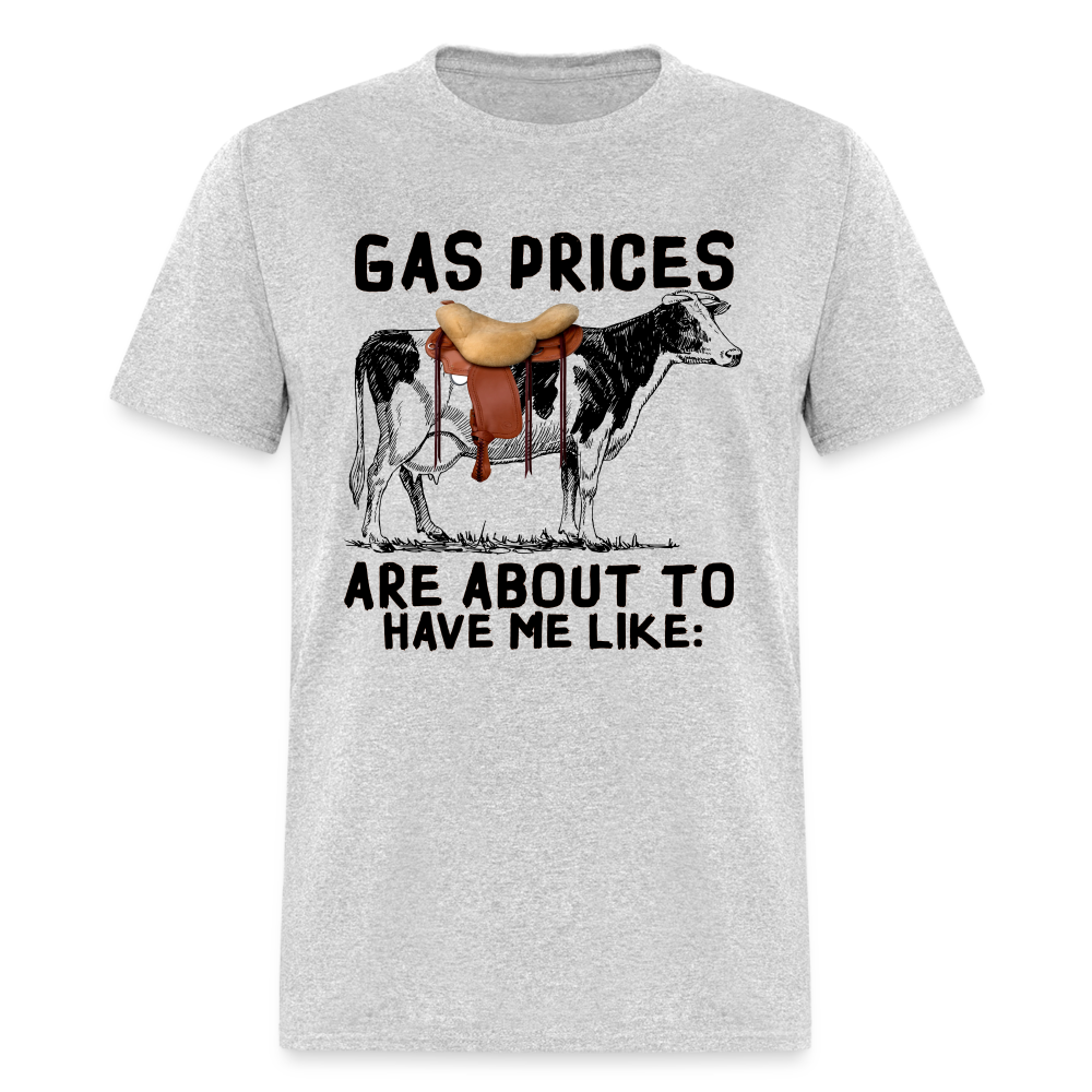 Gar Prices T-Shirt (Cow with Saddle) - heather gray