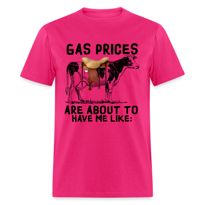 Gar Prices T-Shirt (Cow with Saddle) - fuchsia