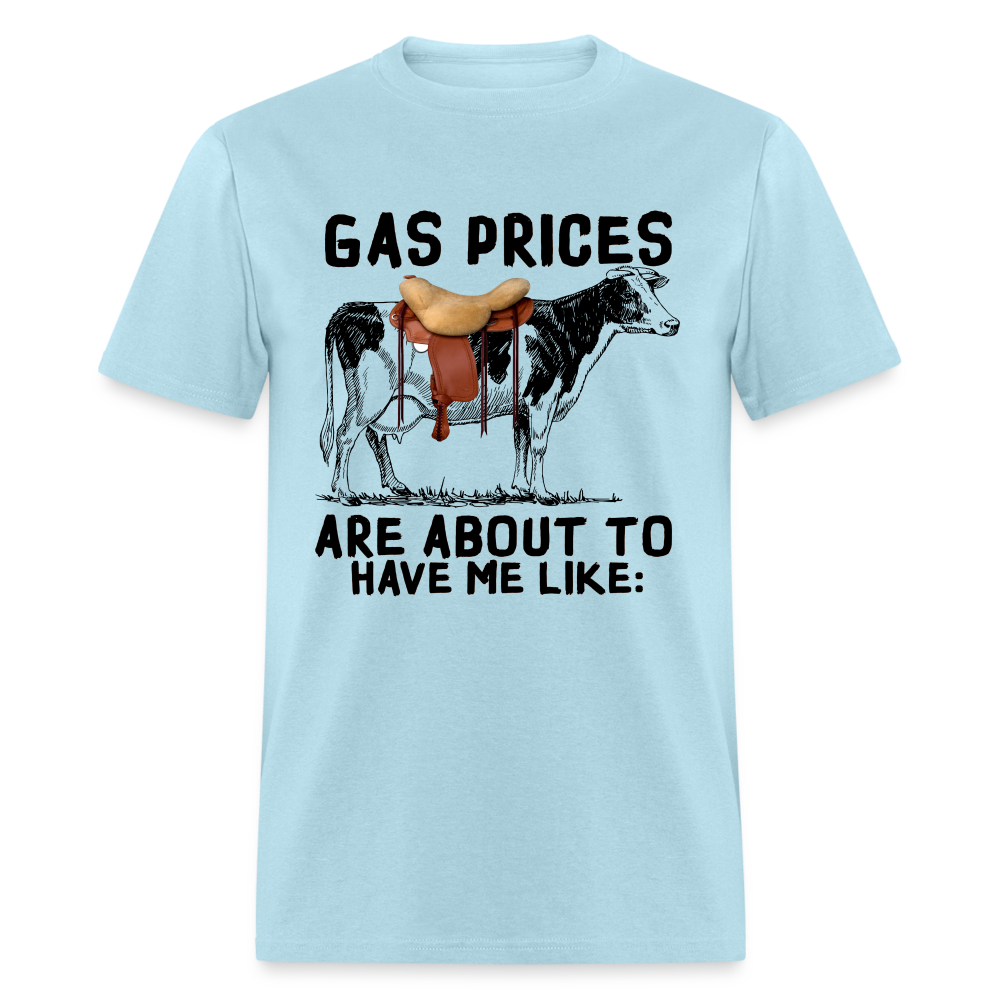 Gar Prices T-Shirt (Cow with Saddle) - powder blue