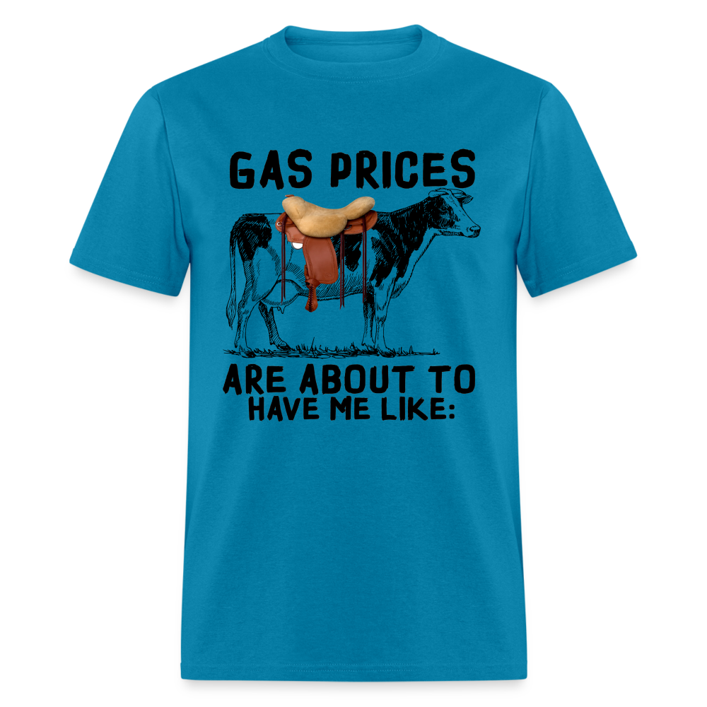 Gar Prices T-Shirt (Cow with Saddle) - turquoise