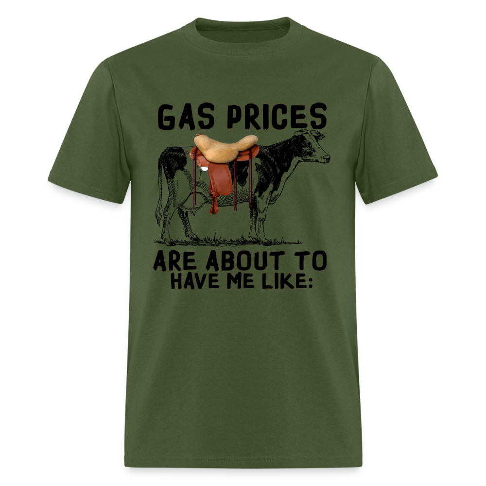 Gar Prices T-Shirt (Cow with Saddle) - military green
