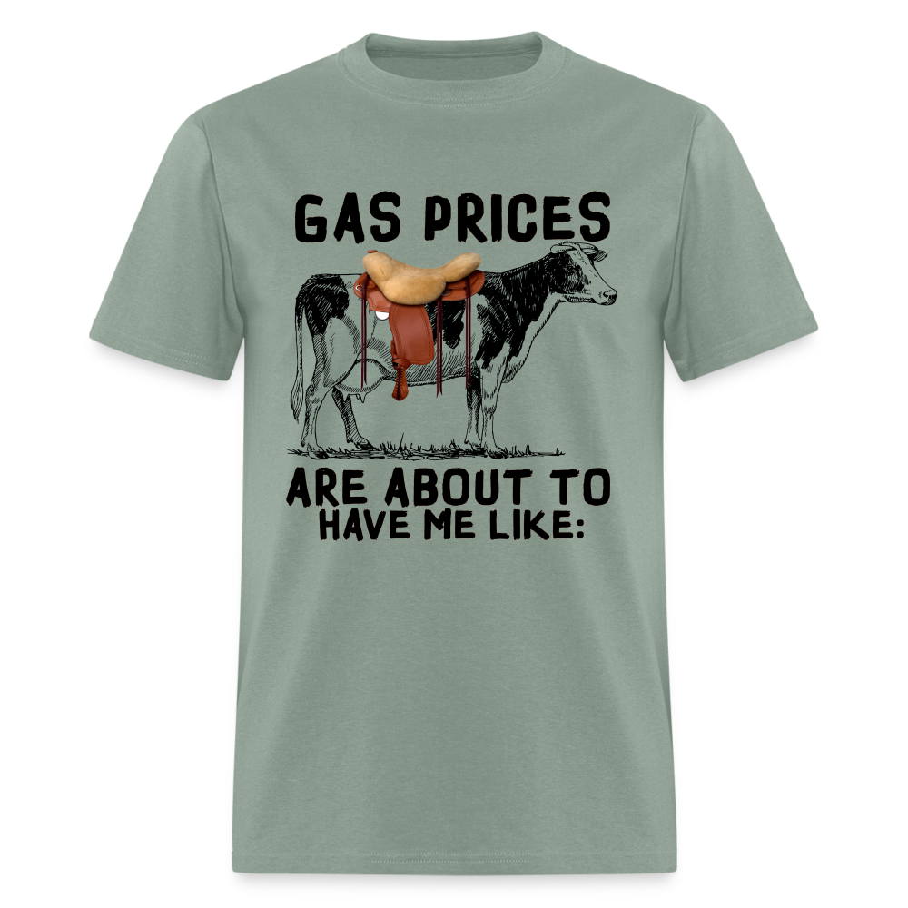 Gar Prices T-Shirt (Cow with Saddle) - sage