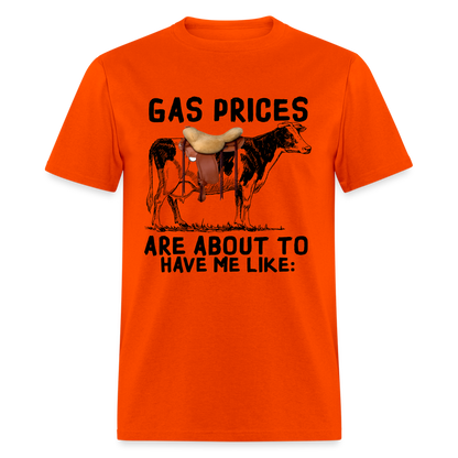 Gar Prices T-Shirt (Cow with Saddle) - orange