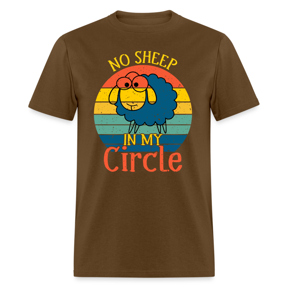 No Sheep In My Circle T-Shirt - brown