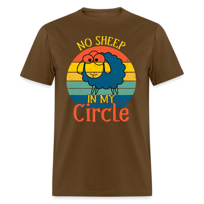 No Sheep In My Circle T-Shirt - brown