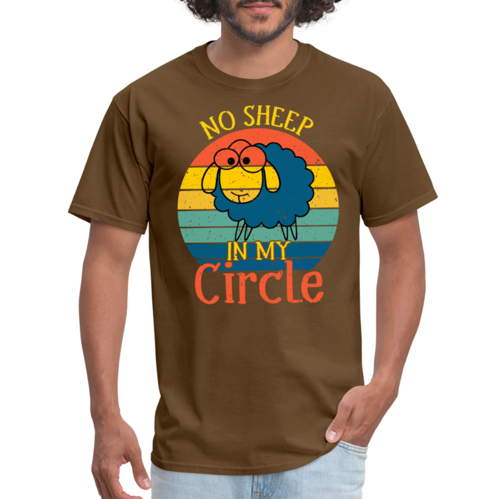 No Sheep In My Circle T-Shirt - brown