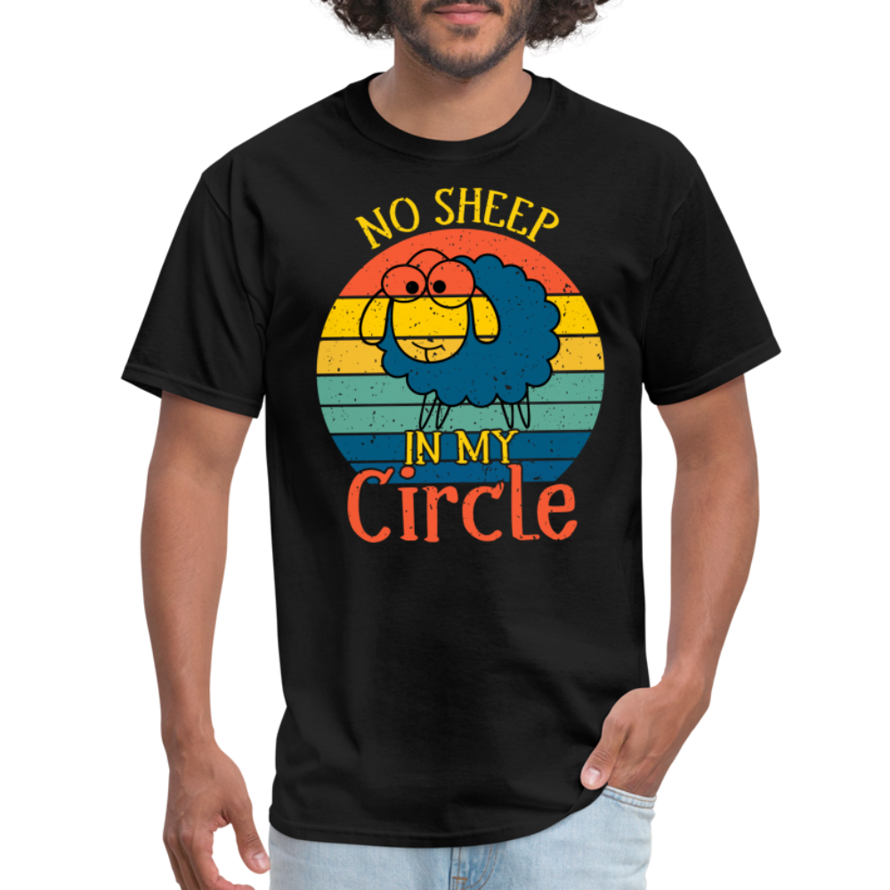 No Sheep In My Circle T-Shirt - black